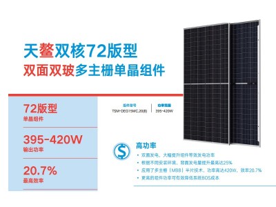 雙玻單晶天合光能太陽能板天鰲120DEG6M.20(II)